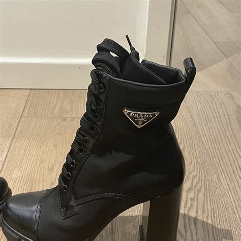 prada black pointed heels|prada heeled boots.